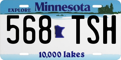 MN license plate 568TSH
