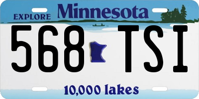 MN license plate 568TSI