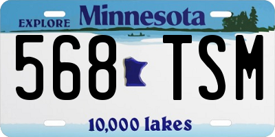 MN license plate 568TSM