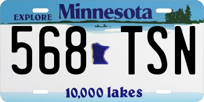 MN license plate 568TSN
