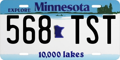 MN license plate 568TST
