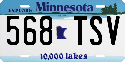 MN license plate 568TSV