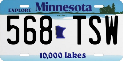 MN license plate 568TSW