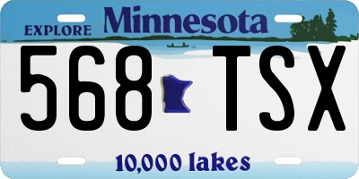 MN license plate 568TSX