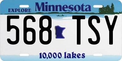 MN license plate 568TSY