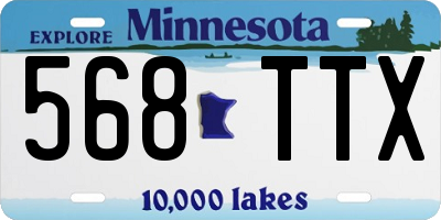 MN license plate 568TTX