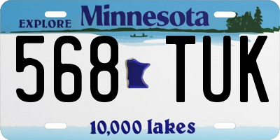 MN license plate 568TUK