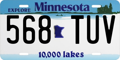 MN license plate 568TUV