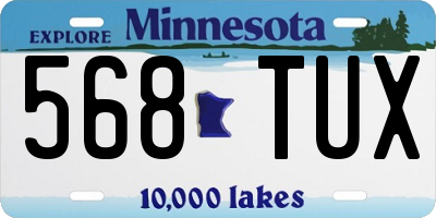 MN license plate 568TUX
