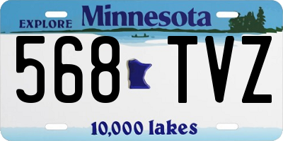 MN license plate 568TVZ