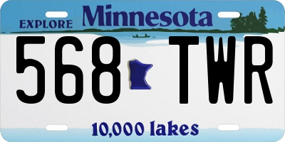 MN license plate 568TWR
