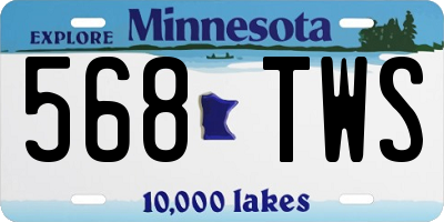 MN license plate 568TWS