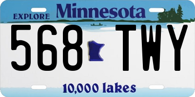 MN license plate 568TWY