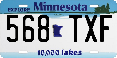 MN license plate 568TXF
