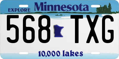 MN license plate 568TXG