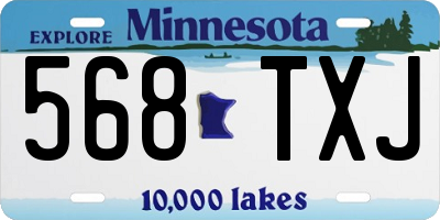 MN license plate 568TXJ