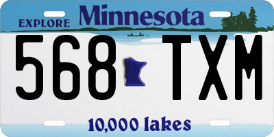 MN license plate 568TXM