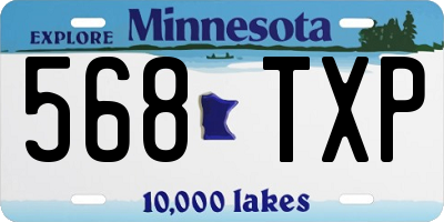 MN license plate 568TXP