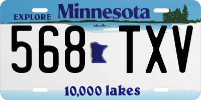 MN license plate 568TXV