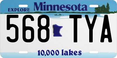 MN license plate 568TYA