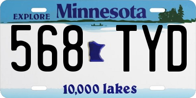 MN license plate 568TYD