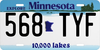 MN license plate 568TYF