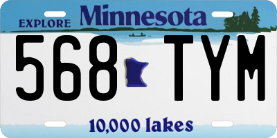 MN license plate 568TYM
