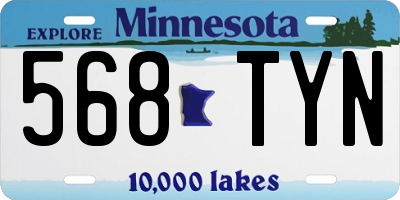 MN license plate 568TYN