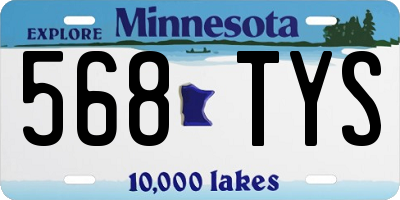MN license plate 568TYS