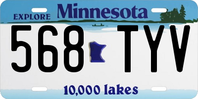 MN license plate 568TYV