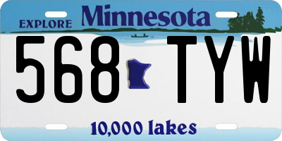 MN license plate 568TYW