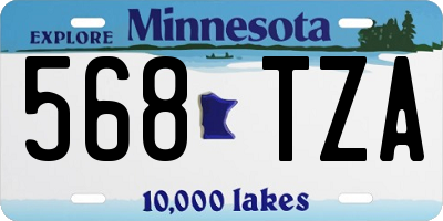 MN license plate 568TZA