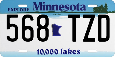 MN license plate 568TZD
