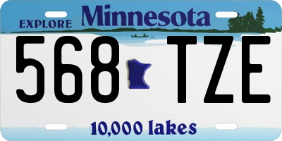 MN license plate 568TZE