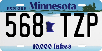 MN license plate 568TZP