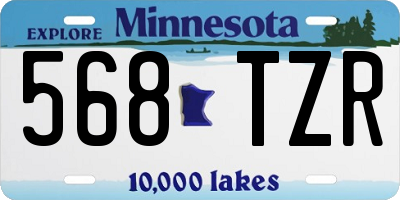 MN license plate 568TZR