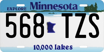 MN license plate 568TZS