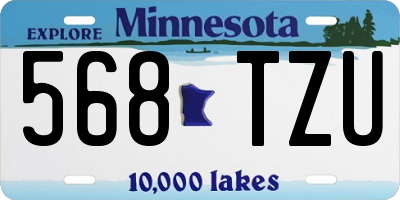 MN license plate 568TZU