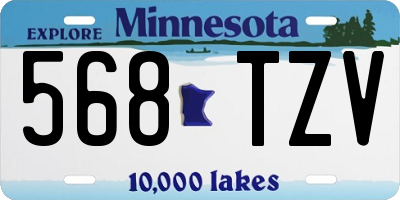 MN license plate 568TZV