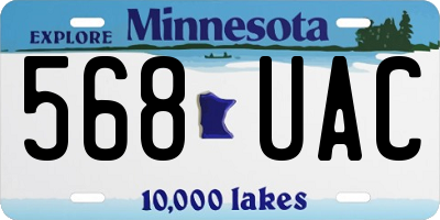 MN license plate 568UAC