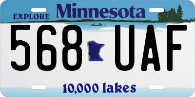 MN license plate 568UAF