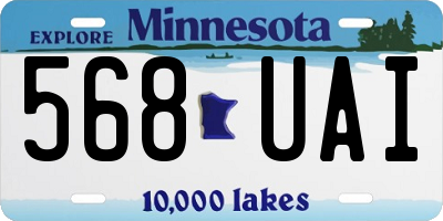 MN license plate 568UAI
