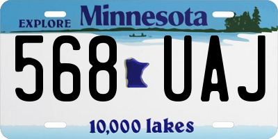 MN license plate 568UAJ