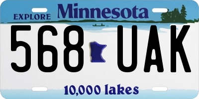 MN license plate 568UAK