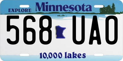 MN license plate 568UAO