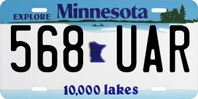MN license plate 568UAR