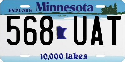 MN license plate 568UAT