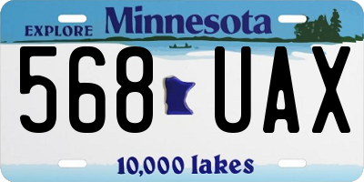 MN license plate 568UAX