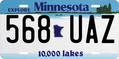 MN license plate 568UAZ