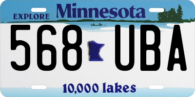 MN license plate 568UBA